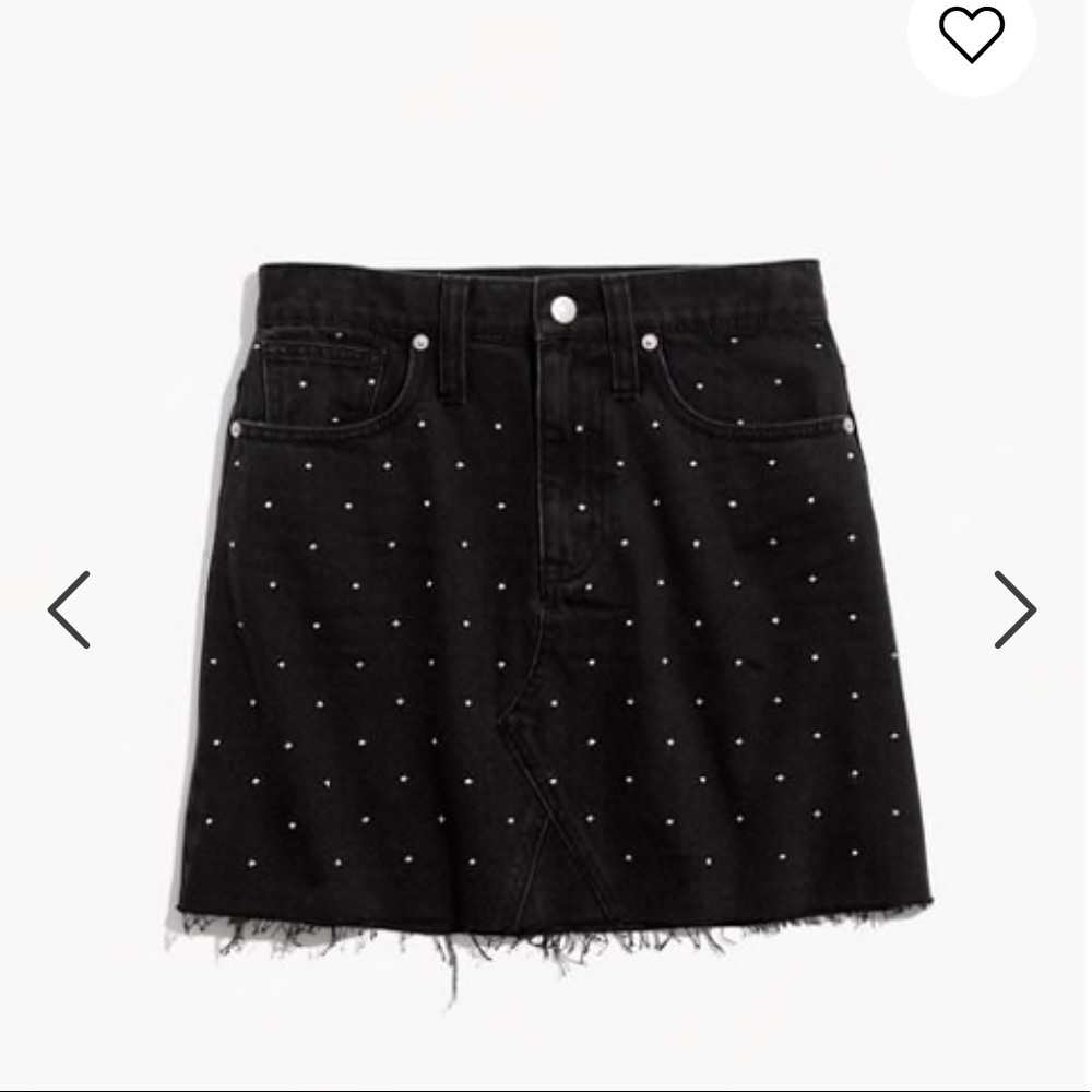 Madewell Black Denim Metallic Dot Addition